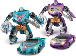 Autoroboter mit Schwert - Transformierendes Sportauto