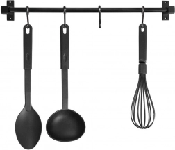 Küchen-Wandreling RADKA 50,5 cm – schwarzes Metall