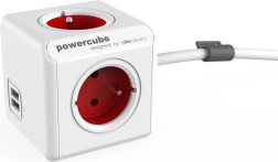 PowerCube Extended USB Power Strip 1.5 m, Red