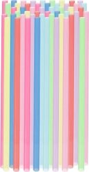Gekleurde drinkrietjes 22 cm, 50 stuks