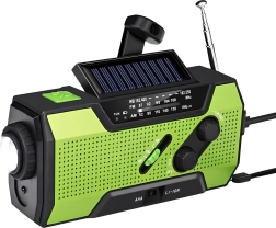 RENEW FORCE Emergency Solar Radio with Power Bank and Dynamo