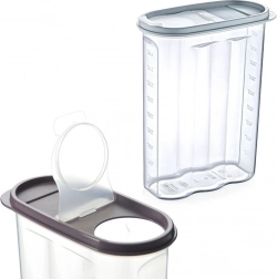 Kunststoffdose für trockene Lebensmittel mit Spender und Messskala 2,4 l