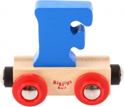 Bigjigs Rail hölzerner Waggon mit dem Buchstaben F