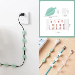 Support décoratif de câble en forme de feuille (9 pcs)