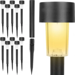 Solar-Gartenlampen 10 Stk. GARDLOV, zum Einstecken, warmweißes Licht