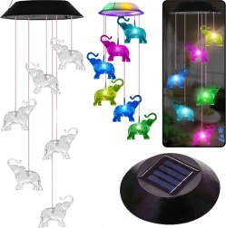Solar Garden LED Lamps Elephant Bells Colorful