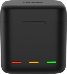 Telesin 3‑Slot Ladegerät und Etui für Akkus GOPRO HERO 12/11/10/9