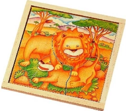 Wooden Lion Puzzle from the Safari Series