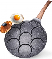 Granit koekenpan voor eieren 7 uitsparingen BLACK&WOOD 26 cm