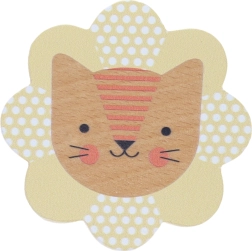 Petit Collage wooden lion rattle