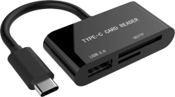 USB-C kaartlezer SDXC/combo/zwart