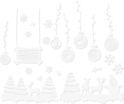 Weihnachtliche Fensteraufkleber aus PVC – leicht ablösbare Glasdekorationen