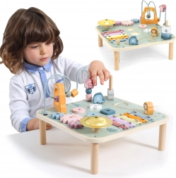 Viga PolarB wooden educational activity table with bead maze and xylophone
