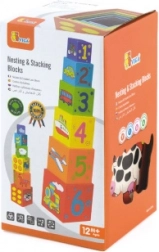 Blocs de construction en bois pour enfants à partir de 12 mois