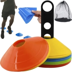 Training cones – set of 50 with holder and mesh bag