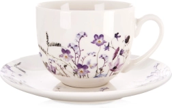 Tasse en porcelaine avec soucoupe LOUKA 260 ml