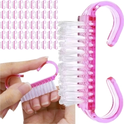 SOULIMA Disposable Nail Brushes – 50 pcs with Cosmetic Pouch