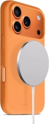 Coque magnétique en silicone pour iPhone 17 Pro avec MagSafe – orange