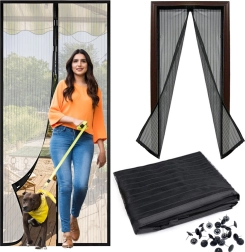 Tür-Moskitonetz mit Magnetverschluss 100 × 210 cm