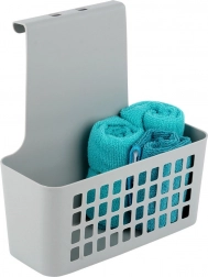 Hängender Kunststoffkorb für Türen, grau 23,5 × 10 × 24 cm