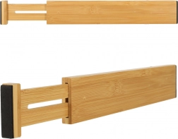 Verstellbarer Bambus-Schubladenorganisator für Besteck und Werkzeuge 43 cm