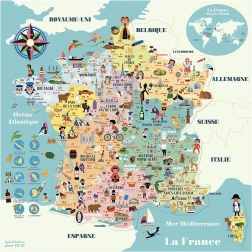 Vilac Magnetic Wooden Map of France