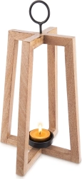 Hängender Kerzenhalter aus Mangoholz 25 × 25 × 44 cm