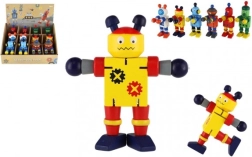 Wooden Robot 12 cm – set of 6 color variants