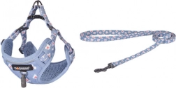 DOGNESS Walking Set – Harness and 1.5 m Leash, Light Blue