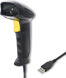 Laser-Barcodescanner 1D USB Schwarz