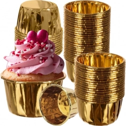 Gold paper muffin cups 50 pcs