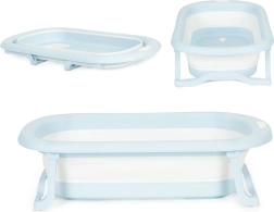 Zusammenklappbare Reiseschlauch-Badewanne für Kinder mit Ablauf, grau