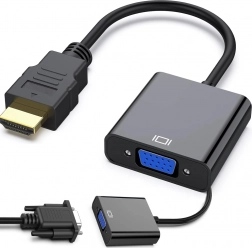 HDMI-auf-VGA-Adapter (D-Sub) – schwarz