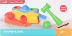 Plastic hammering toy with ramp for kids
