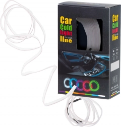 Ambientes LED-Auto-Licht USB / 12 V, Streifen 5 m – Weiß