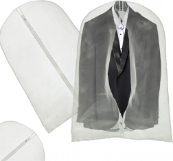 Protective garment cover 60 × 100 cm with zipper – Transparent