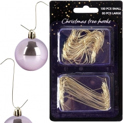 Goldene Haken für Weihnachtsbaumschmuck 4 und 6 cm, 150 Stk.