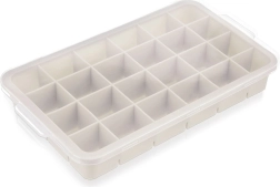 Moule à glaçons en silicone avec couvercle, beige 22,5 × 13 × 3 cm