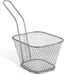 Panier à frites argenté avec poignée 19 × 8 × 13,5 cm