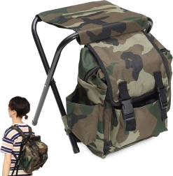 Klappbarer Angelstuhl mit Rucksack 3-in-1, Camo