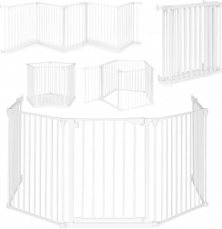 Parc de sécurité pour enfants et animaux domestiques – 5 panneaux, 60 cm, métal blanc par ECOTOYS