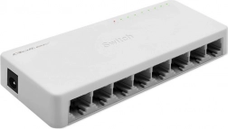 Commutateur réseau 8× RJ45, LAN gigabit, Qoltec