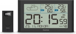 Hama Sylt Weerstation met Thermometer en Hygrometer - zwart
