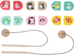 Cubika Nos mamans – ensemble d’enfilage en bois pour enfants