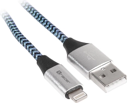 Netzwerkkabel USB 2.0 Lightning iPhone schwarz-blau 1m