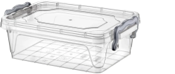 Plastic container Multi Box 1.2 l with lid and clips