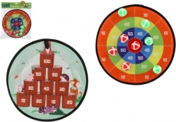 Cible double face à scratch avec balles 34 cm