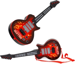 Guitare électrique pour enfants avec mode d’apprentissage, capteur infrarouge et mélodies - rouge