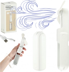 Tragbarer faltbarer Mini-Ventilator USB 2-in-1 Weiß