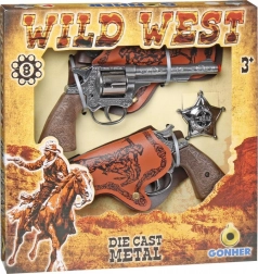 Set de cow-boy 2 revolvers avec badge GONHER
